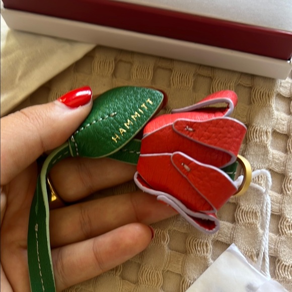 Hammitt Rose Leather Keychain Charm - NWT - Picture 3 of 8